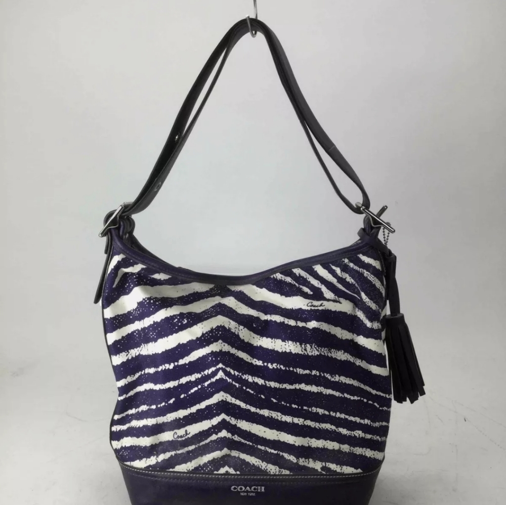 NWT Coach Legacy Zebra Print Zip Duffle Bag